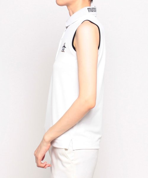 Munsingwear(マンシングウェア)/【ENVOY|3Colors Penguin Logo】SUNSCREEN襟ロゴワンポイントノースリーブシャツ/img01