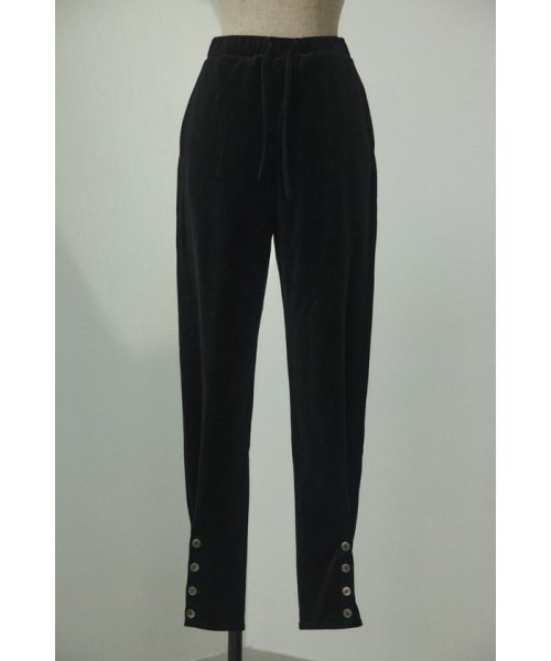 BLACK BY MOUSSY(ブラックバイマウジー)/hem button velour pants/img10