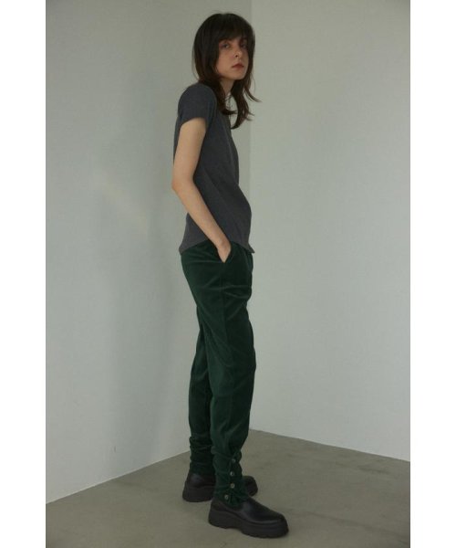 BLACK BY MOUSSY(ブラックバイマウジー)/hem button velour pants/img11