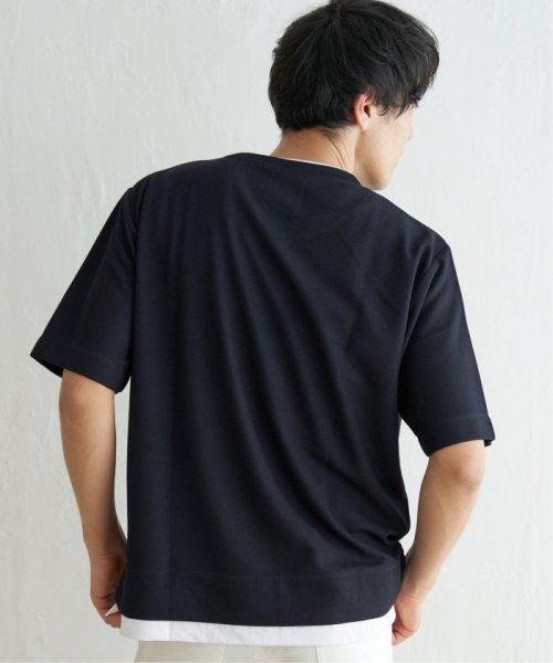 ikka(イッカ)/【吸水速乾】ドライ鹿の子5分袖レイヤードTシャツ/img12