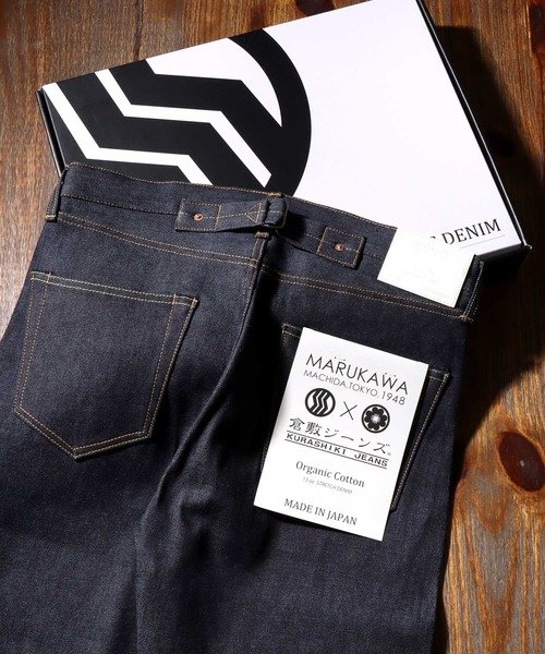 別注【marukawaka×倉敷ジーンズ】マルカワ国産ジーンズ オーガニックコットン 尾錠 シンチバック 本店 marukawaka×倉敷ジーンズ マルカワ国産ジーンズ オーガニックコットン 尾錠 MARUKAWA