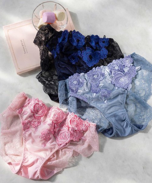 fran de lingerie(フランデランジェリー)/ゴージャス薔薇刺繍美しさも、機能も 「グレースイストグランデ バックレース」 バックレースショーツ/img19