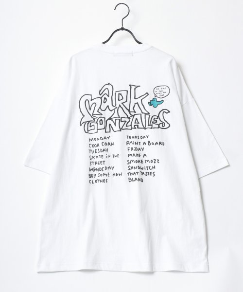 LAZAR(ラザル)/【Lazar】MARK GONZALES /マークゴンザレス オーバーサイズ ストリート バックプリント 半袖Tシャツ メンズ カジュアル トップス/img36