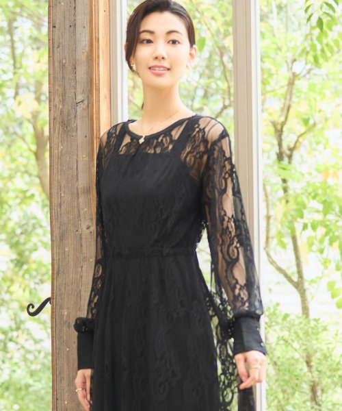 DRESS+(ドレス プラス)/パーティードレス ワンピース 総レース 3way/img01