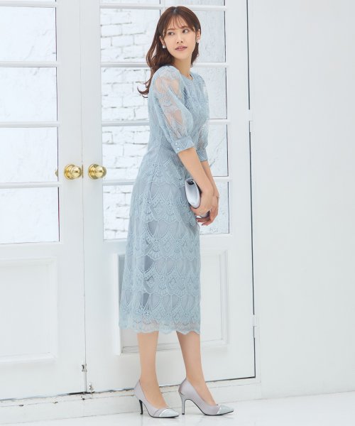 DRESS+(ドレス プラス)/ドレス ワンピース タイト レース スカラップ 結婚式/img13