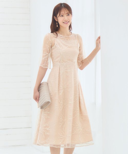 DRESS+(ドレス プラス)/パーティードレス ワンピース 総レース 結婚式/img07