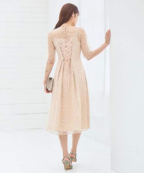 DRESS+(ドレス プラス)/パーティードレス ワンピース 総レース 結婚式/img09