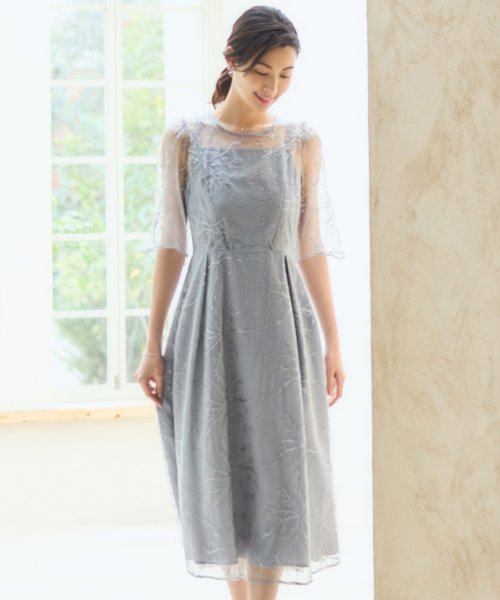 DRESS+(ドレス プラス)/パーティードレス ワンピース 総レース 結婚式/img12