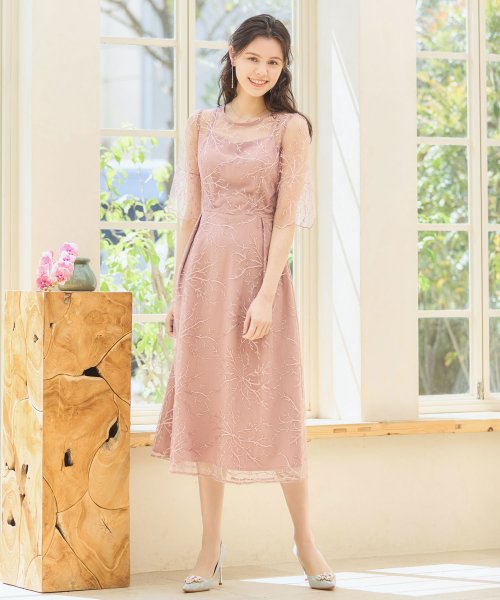 DRESS+(ドレス プラス)/パーティードレス ワンピース 総レース 結婚式/img16