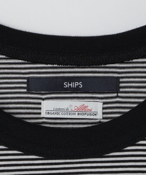 SHIPS MEN(シップス　メン)/SHIPS: ALBINI オーガニックコットン マイクロボーダー Tシャツ/img45