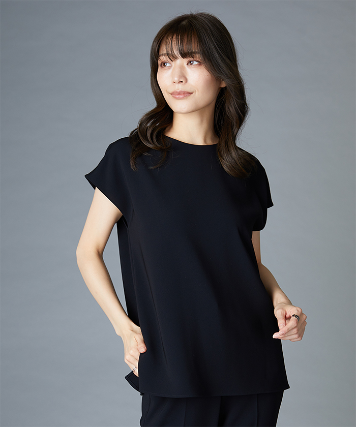 theory luxe theory luxe LIVE2 ブラウス Soren ネイビー 38 23SS 定番 