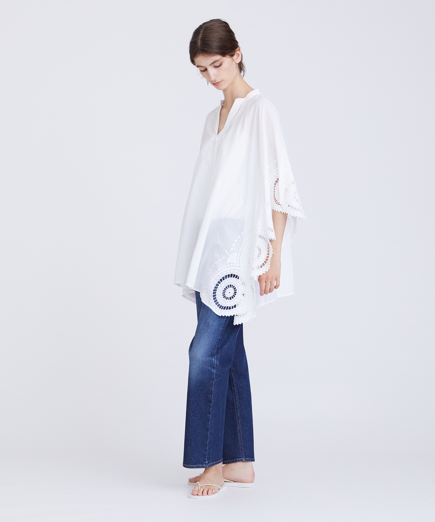 ハウス オブ ロータス サークルシフリー刺繍カフタンブラウス サークルシフリー刺繍カフタンブラウス（30232013020