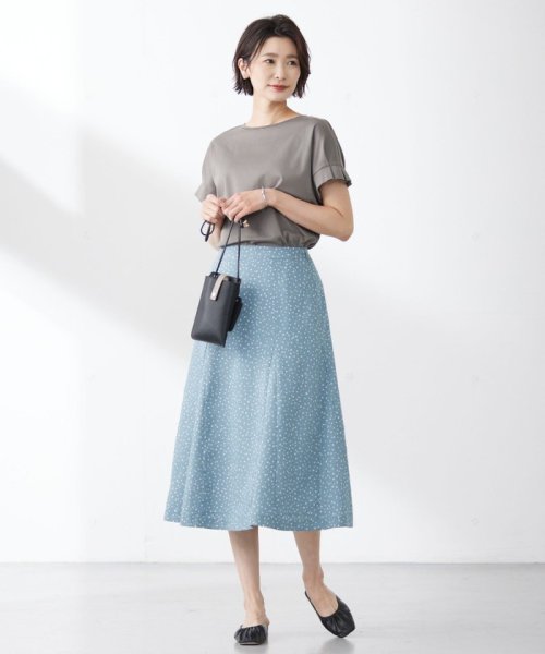 J.PRESS LADIES(J．プレス　レディス)/【WEB限定カラーあり・接触冷感・UVケア】コンパクトコットンスムース タックスリーブ カットソー/img09