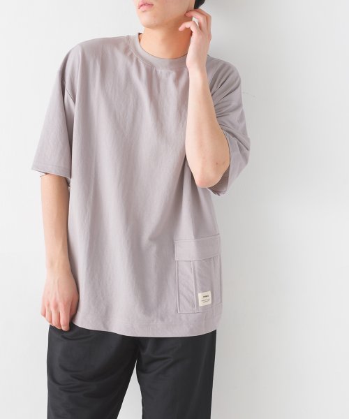 OMNES(オムネス)/【OMNES】メンズ 接触冷感レーヨンナイロンサイドポケットTシャツ/img14