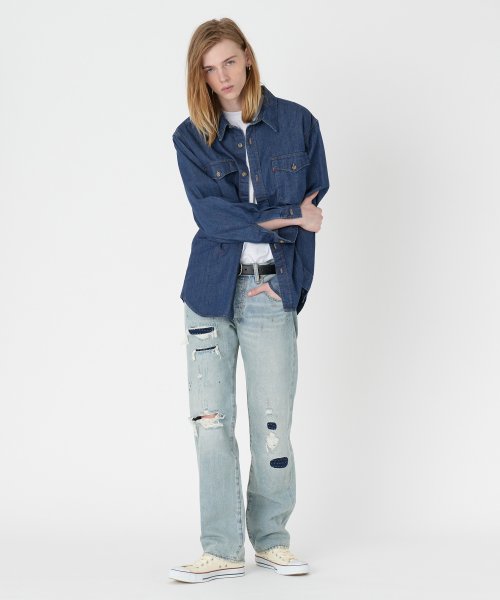 LEVI’S OUTLET(リーバイスアウトレット)/リーバイス/Levi's 501 ストレート ダメージジーンズ SELVEDGE/img05