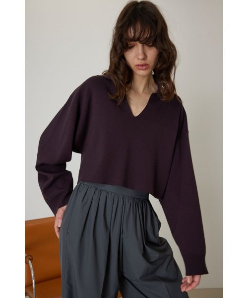 RIM.ARK(リムアーク)/Smooth touch skipper knit tops/img10