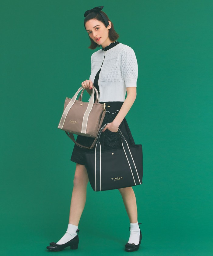 TOCCA/BICOLOR RIBBON TOTE ナイロンリボントートバッグ - バッグ
