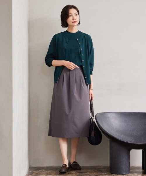 J.PRESS LADIES（LARGE SIZE）(J．プレス　レディス（大きいサイズ）)/【洗える】SOLO ECOタフタ タック スカート/img02