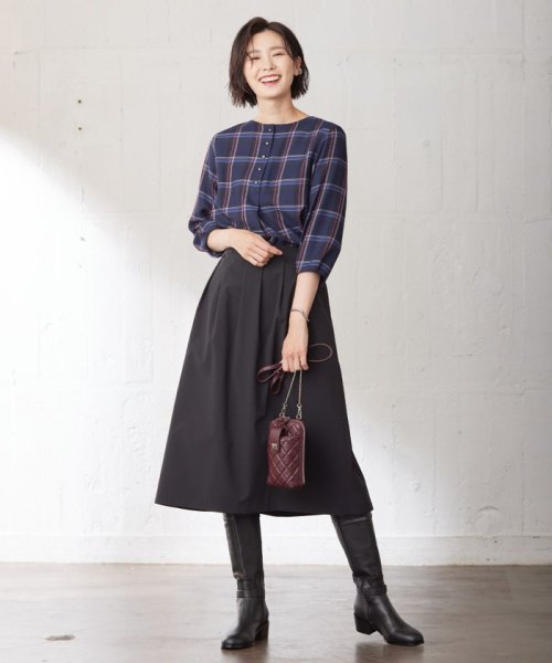 J.PRESS LADIES（LARGE SIZE）(J．プレス　レディス（大きいサイズ）)/【洗える】SOLO ECOタフタ タック スカート/img10