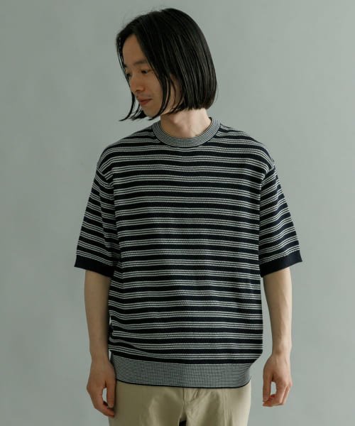 URBAN RESEARCH(アーバンリサーチ)/ボーダーショートスリーブニットTシャツ/img20