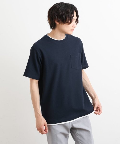 a.v.v (MEN)(アー・ヴェ・ヴェメンズ)/【S－XXL】ワッフルフェイクレイヤードカットソー/img12