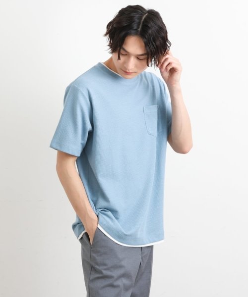 a.v.v (MEN)(アー・ヴェ・ヴェメンズ)/【S－XXL】ワッフルフェイクレイヤードカットソー/img14