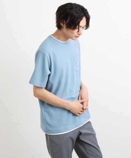 a.v.v (MEN)(アー・ヴェ・ヴェメンズ)/【S－XXL】ワッフルフェイクレイヤードカットソー/img15