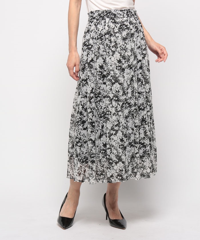 シャドーフラワープリントタックスカート(505385989) | アナイ(ANAYI