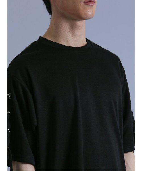 semanticdesign(セマンティックデザイン)/レースアップ クルーネック半袖ルーズ 半袖 メンズ Tシャツ カットソー カジュアル インナー ビジネス ギフト プレゼント/img16
