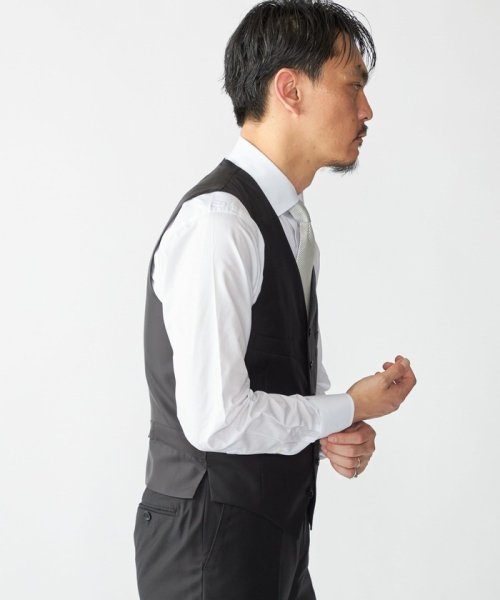 SHIPS: LORO PIANA FABRIC オーストラリス 無地 ベスト 