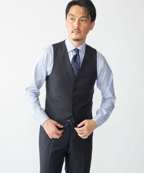 SHIPS: LORO PIANA FABRIC オーストラリス 無地 ベスト 