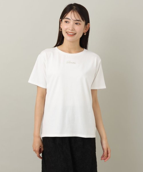 a.v.v(アー・ヴェ・ヴェ)/プチロゴ刺繍Tシャツ/img10