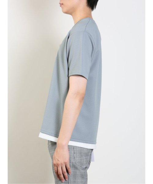 TAKA-Q(タカキュー)/リップル フェイクVネック 半袖 メンズ Tシャツ カットソー カジュアル インナー ビジネス ギフト プレゼント/img24