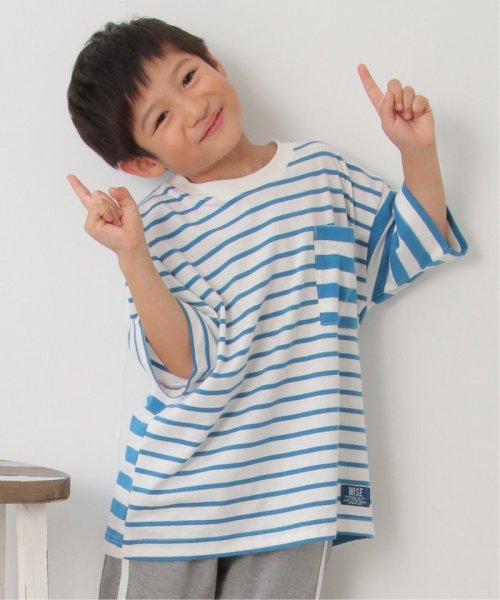 ikka kids(イッカ　キッズ)/USAコットン 異ピッチボーダーポケT（120〜160cm）/img09