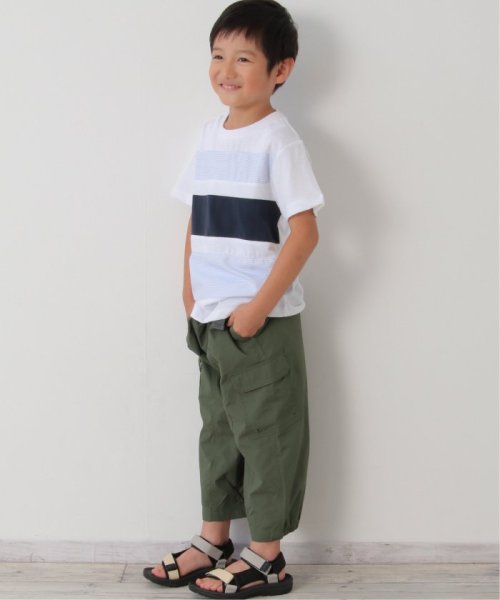 ikka kids(イッカ　キッズ)/布帛ボーダー切り替えTシャツ（120〜160cm）/img09