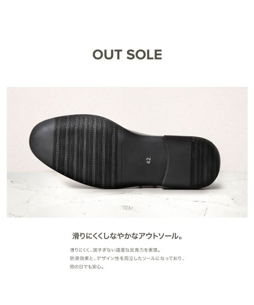 GUIONNET(GUIONNET)/【ビジネスシューズ】6種類から選べる 日本製 ビジネス メンズ ストレートチップ ウイングチップ スクエアトゥ 革靴 3E 脚長 紳士靴 レザー 靴 メンズ ギ/img13