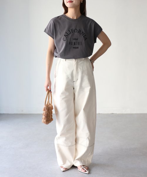 Riberry(リベリー)/ロゴ刺繍フレンチTシャツ/img23