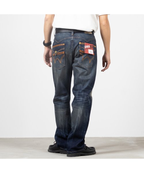  EDWIN エドウィン XVS フラップルーズストレートデニムパンツ EXVS04－126