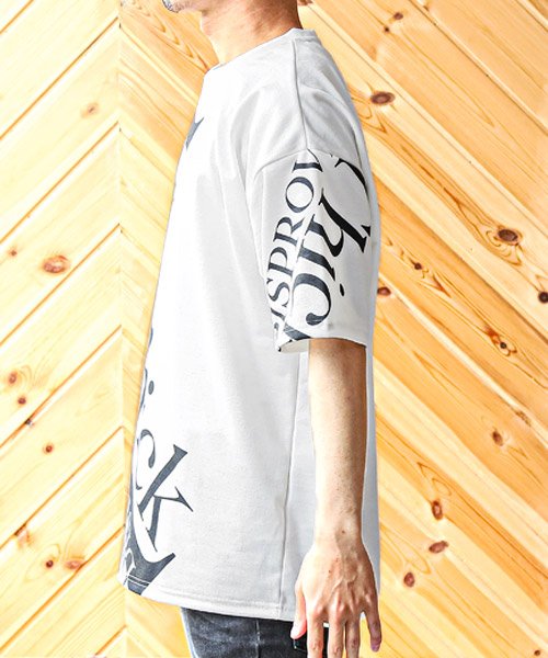 LUXSTYLE(ラグスタイル)/BIGロゴプリント半袖Tシャツ/Tシャツ メンズ レディース 半袖 ビッグシルエット ロゴ プリント トップス/img02