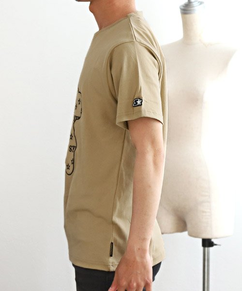 LUXSTYLE(ラグスタイル)/STARTER BLACK LABEL(スターターブラックレーベル)ベアグラフィック刺繍Tシャツ/Tシャツ メンズ 半袖 刺繍 ベア ロゴ クマ/img02