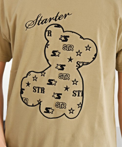 LUXSTYLE(ラグスタイル)/STARTER BLACK LABEL(スターターブラックレーベル)ベアグラフィック刺繍Tシャツ/Tシャツ メンズ 半袖 刺繍 ベア ロゴ クマ/img09