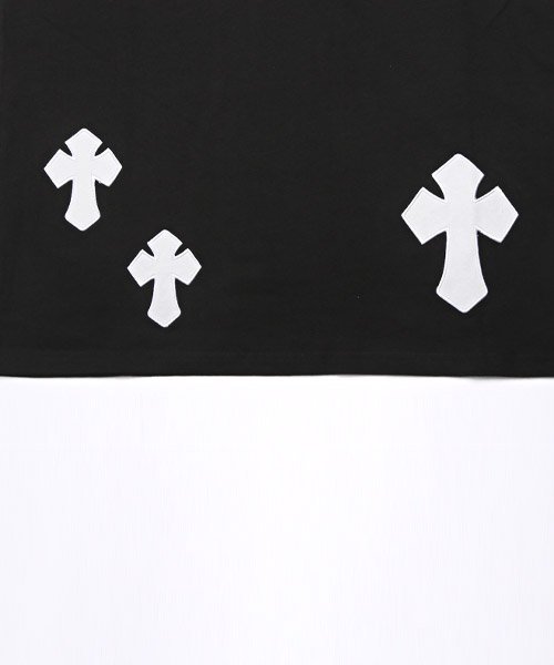 LUXSTYLE(ラグスタイル)/クロスロゴアップリケ半袖Tシャツ/Tシャツ メンズ 半袖 クロス ロゴ 刺繍 アップリケ/img14