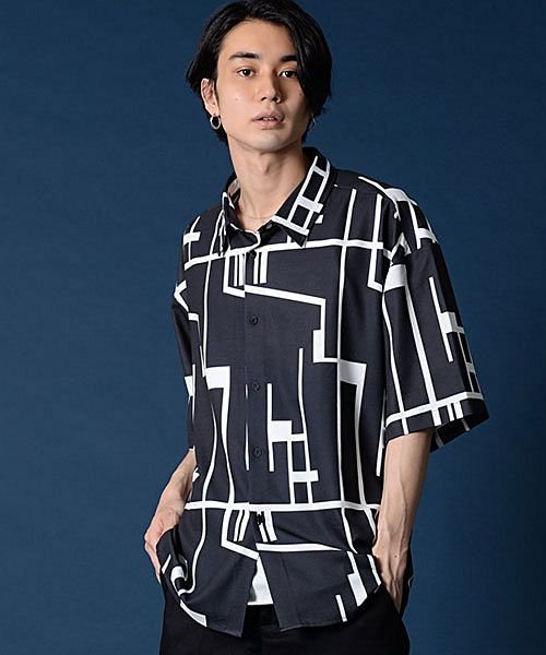 SB Select(エスビーセレクト)/CIAO 総柄半袖とろみシャツ カジュアルシャツ/img17