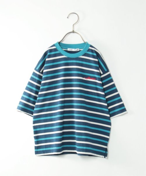 ikka kids(イッカ　キッズ)/6分袖ボーダーゆるTシャツ（120〜160cm）/img13