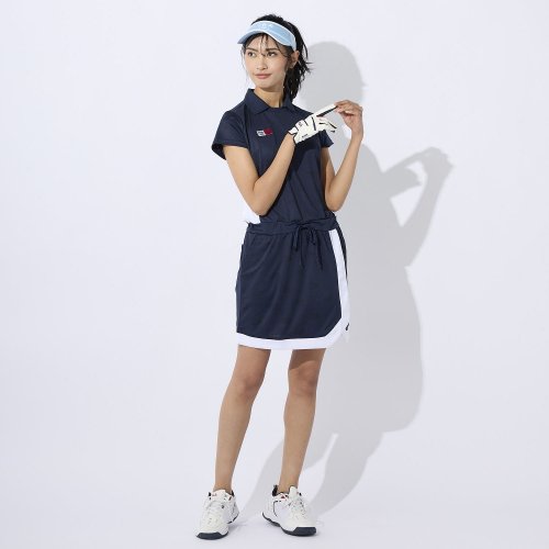 FILA GOLF(フィラゴルフ（レディース）)/【ゴルフ】ECOジャガード FILAロゴ スキッパーワンピース/img05