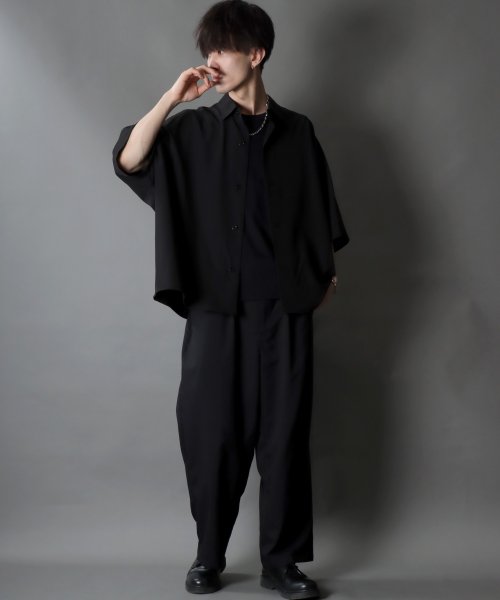 SITRY(SITRY)/【SITRY】Oversize Drop shoulder Dolman Sleeve shirt/オーバーサイズ ドロップショルダー ドルマンスリーブ 半袖シ/img11