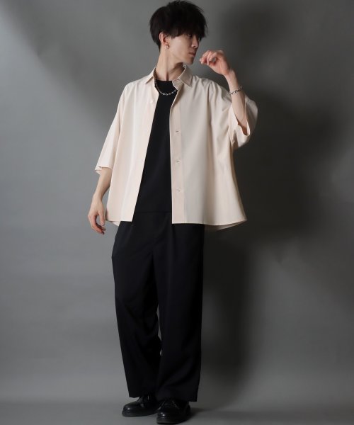 SITRY(SITRY)/【SITRY】Oversize Drop shoulder Dolman Sleeve shirt/オーバーサイズ ドロップショルダー ドルマンスリーブ 半袖シ/img19