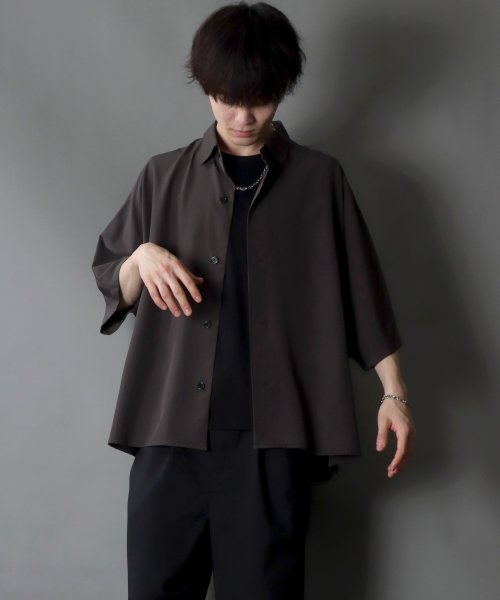 SITRY(SITRY)/【SITRY】Oversize Drop shoulder Dolman Sleeve shirt/オーバーサイズ ドロップショルダー ドルマンスリーブ 半袖シ/img25