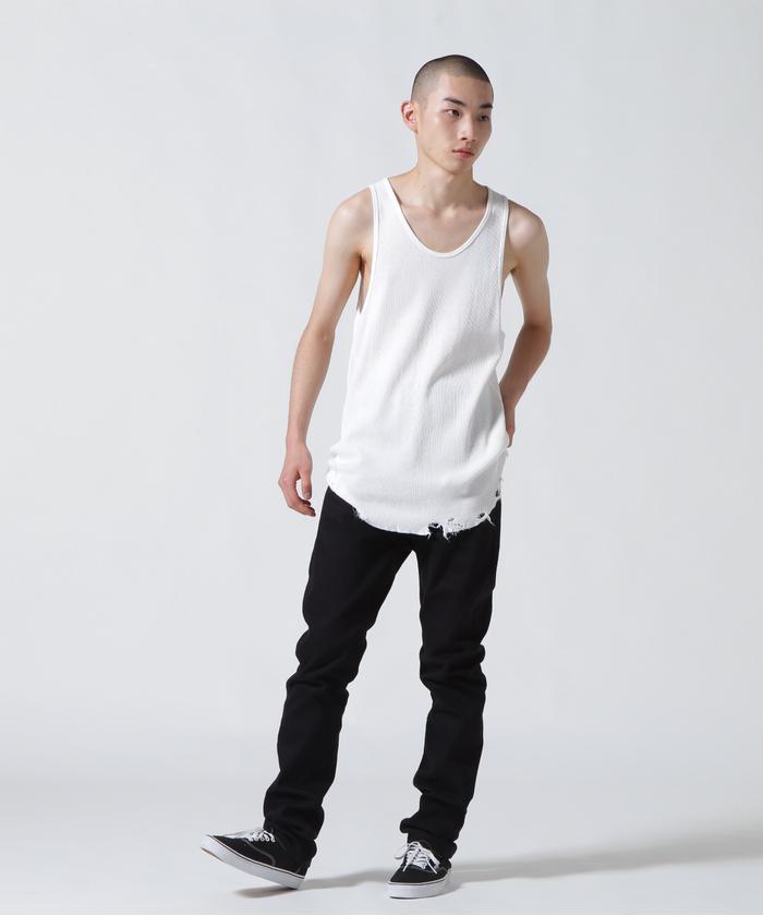 ANCELLM/アンセルム/DAMAGE WAFFLE CREW TANK TOP(505404583