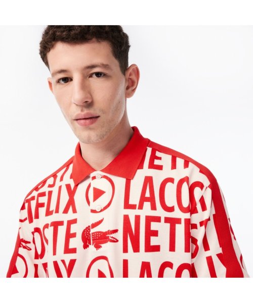 LACOSTE Mens(ラコステ　メンズ)/『Lacoste x Netflix』 オーバーサイズ総柄ポロシャツ/img06